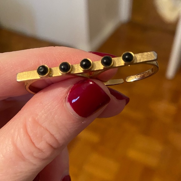 Madewell gold and black double ring - Picture 5 of 5